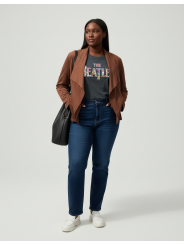 Max Studio Brown Open Front Jacket Size 1X