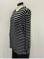 Old Navy Blk/Wht Stripe Long Sleeve Top Size XXL