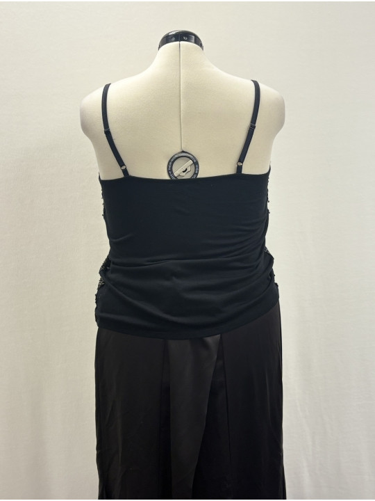 Lane Bryant Black Sequin Spaghetti Strap Tank Size 14/16