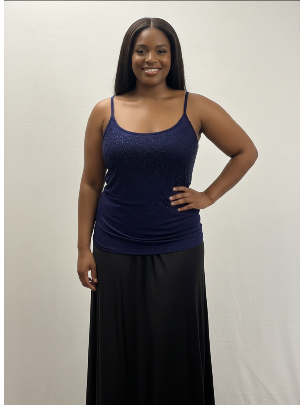 Lane Bryant Dark Purple Jeweled Tank Top Size 14/16