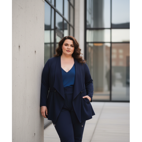 Lane Bryant Navy Blue Shawl Collar Jacket Size 26/28