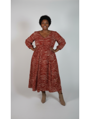 City Chic Orange Animal Print Maxi Dress Size 24