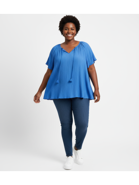 Lane Bryant Light Blue Short Sleeve Shirt Size 30/32