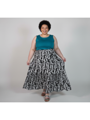 Cacique Black and White Swim Coverup Skirt 30/32