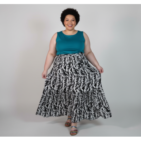 Cacique Black and White Swim Coverup Skirt 30/32