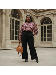 Eloquii Pink Zebra Print Long Sleeve Size 26
