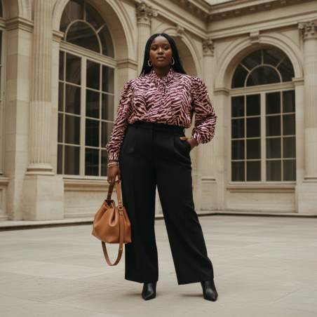 Eloquii Pink Zebra Print Long Sleeve Size 26