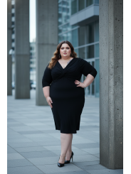 IGIGI Black Knot Front Dress Size 22/24