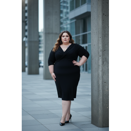 IGIGI Black Knot Front Dress Size 22/24