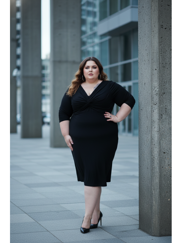 IGIGI Black Knot Front Dress Size 22/24