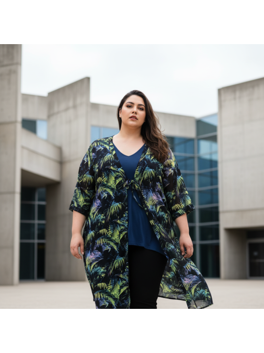 Torrid Palm Print Duster Size 26