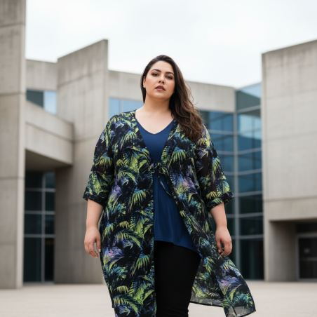 Torrid Palm Print Duster Size 26