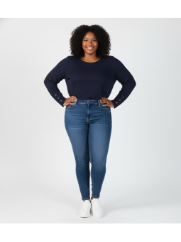 Talbots Navy Blue Talbots 3/4 Sleeve Top Size 3X