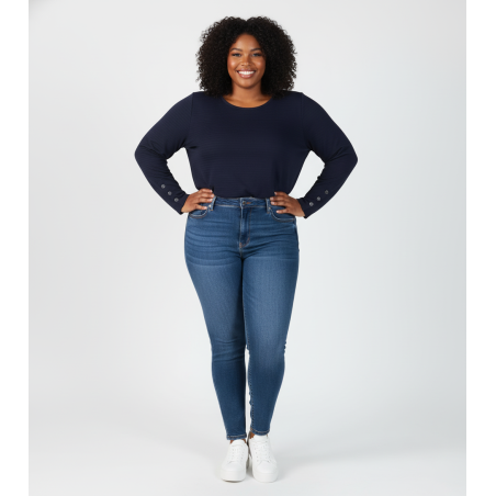 Talbots Navy Blue Talbots 3/4 Sleeve Top Size 3X