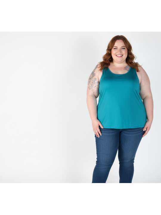 AVENUE Teal Tank Top Size 26/28