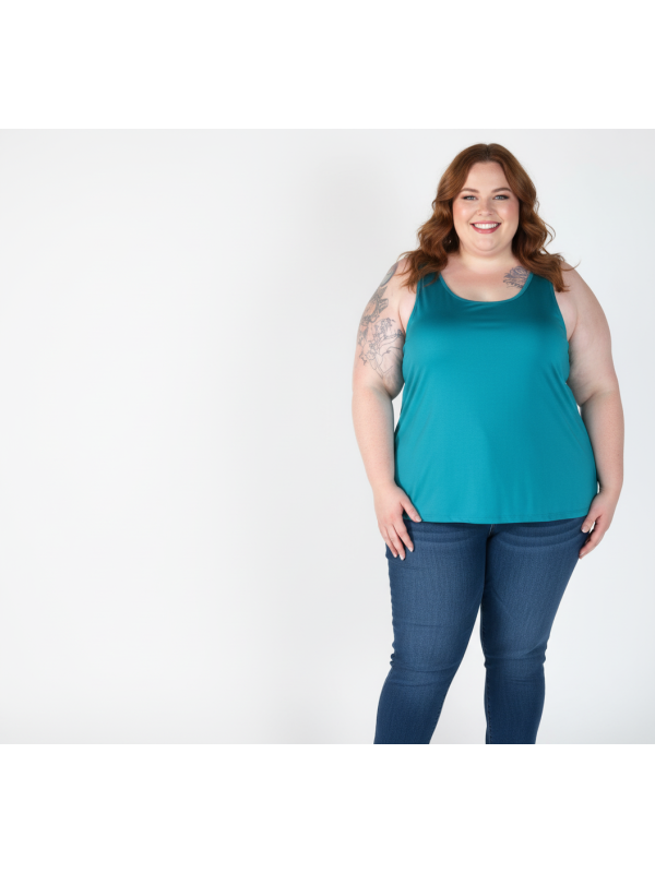 AVENUE Teal Tank Top Size 26/28