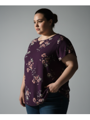 Torrid Purple Floral Blouse Size 28