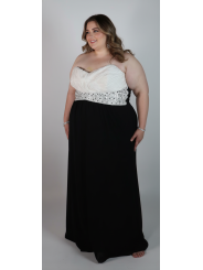 City Chic White Strapless Maxi Dress Size 24