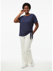 BLOOMCHIC Navy Top w/Tie Size 18/20