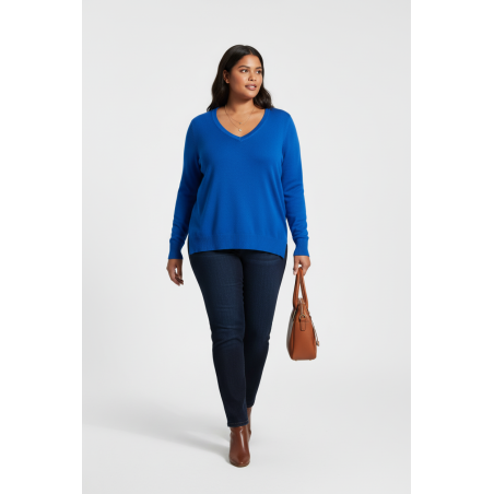 Lane Bryant Royal Blue V-Neck Sweater Size 22/24