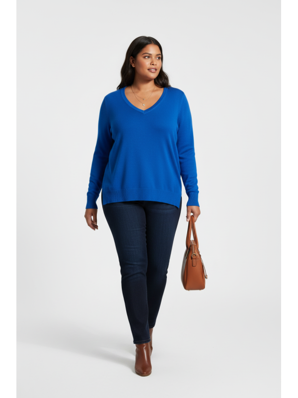 Lane Bryant Royal Blue V-Neck Sweater Size 22/24