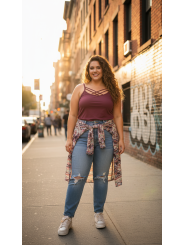 Torrid Plum Tank Size 3 (22/24)