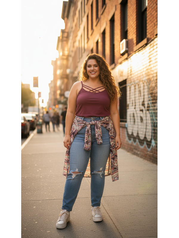 Torrid Plum Tank Size 3 (22/24)