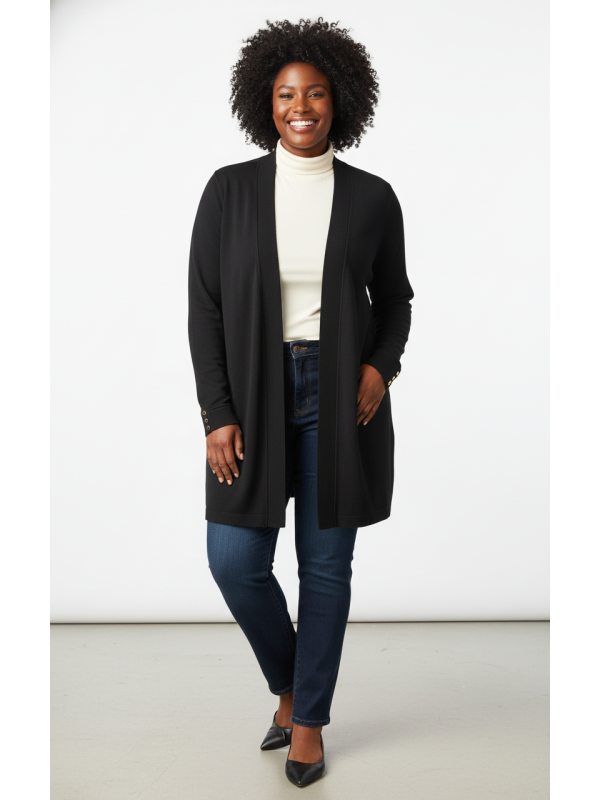 Charter Club Black Long Cardigan Size 3X