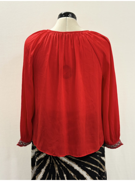Crown & Ivy Red Blouse Size L