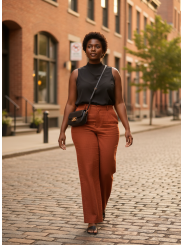 Black Funnel Neck Blouse Size XL