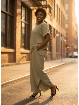 INSPIRE CHIC Green Pant Set Size XXL