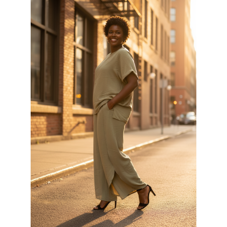 INSPIRE CHIC Green Pant Set Size XXL