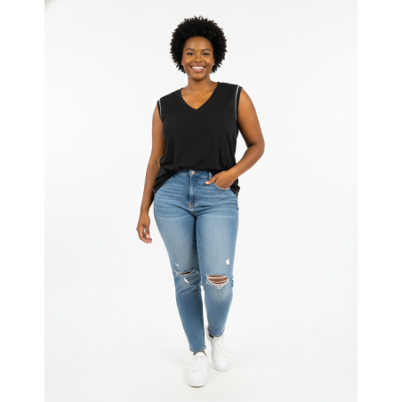 Style & Co. Sport Black Tank Top Size 3X