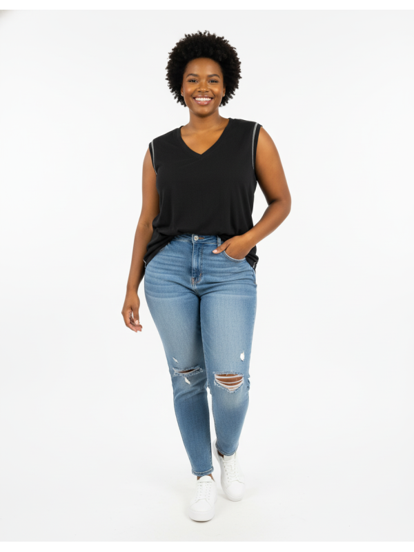 Style & Co. Sport Black Tank Top Size 3X