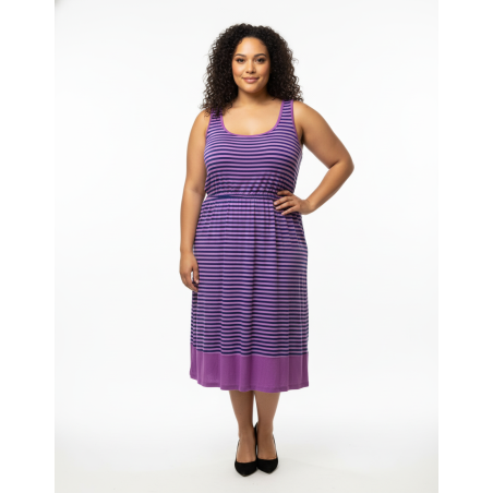 Old Navy Purple/Blue Striped Soft Cotton Dress Size XL