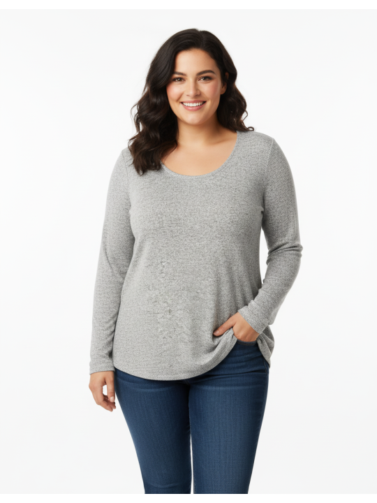 Old Navy Light Heather Gray Long Sleeve Size XL