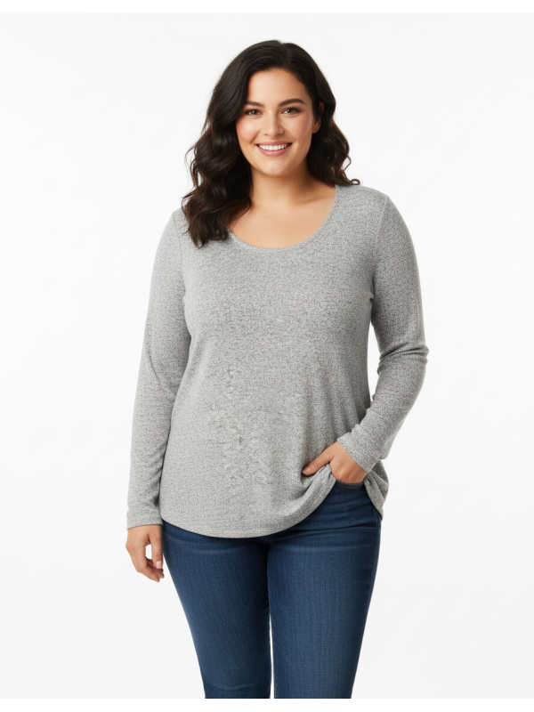 Old Navy Light Heather Gray Long Sleeve Size XL