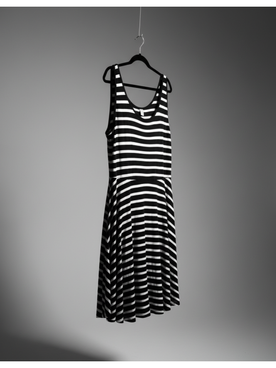 Old Navy Blk/Wht Striped Tank Top Dress Size XL