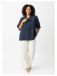 Lane Bryant Dark Blue Blouse Size 28