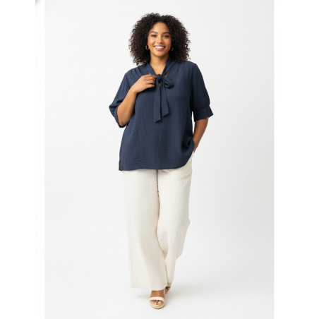 Lane Bryant Dark Blue Blouse Size 28