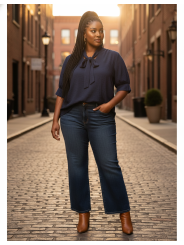 Lane Bryant Dark Blue Blouse Size 28