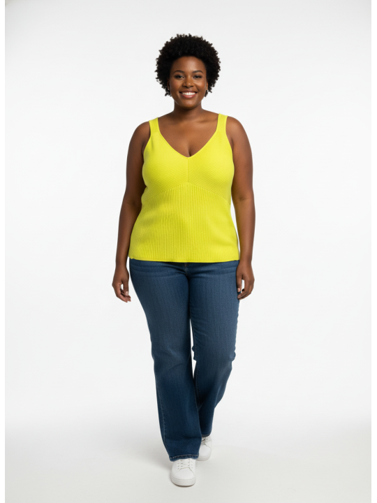 INC Neon Knit Tank Top Size 4X