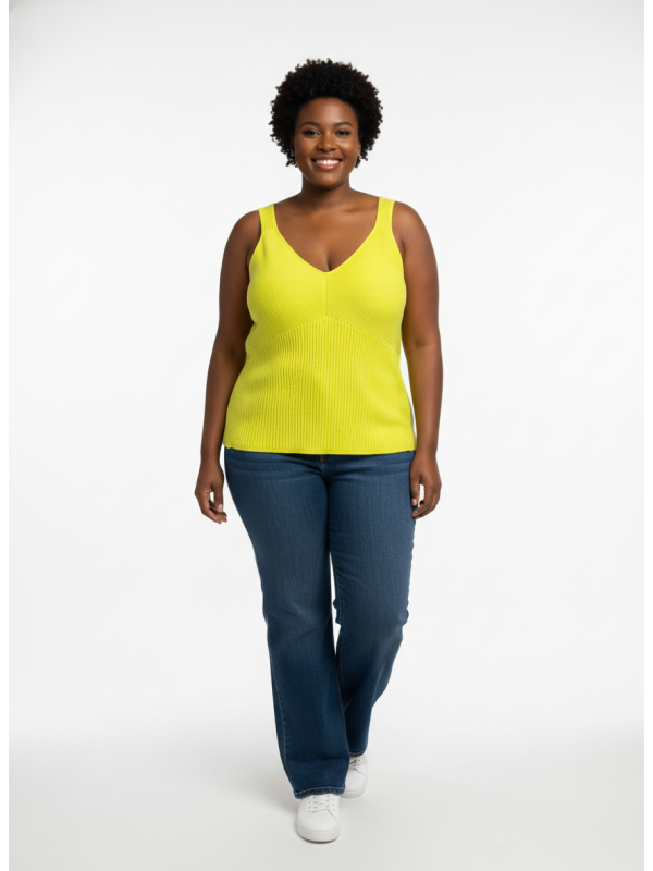 INC Neon Knit Tank Top Size 4X