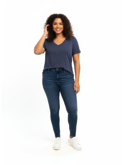INC Navy Soft Cotton Tee Size 3X