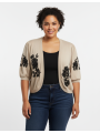 INC Beige 3/4 Sleeve Open-Front Cardigan Size 3X