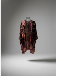 Lane Bryant Maroon & Floral Kimono ONE SIZE