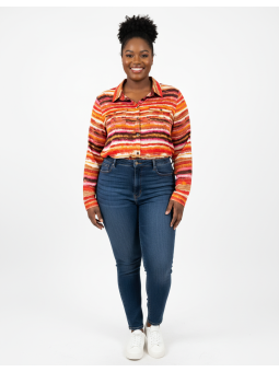 Jones New York Colorful Stripe Blouse Size L/G