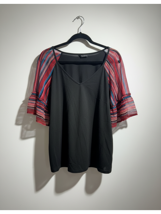 BLOOM CHIC Stripe Sleeve Blouse Size 14/16