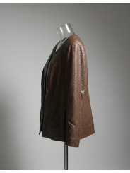 Dana Buchman Snake Skin Pattern Brown Jacket Size 0X