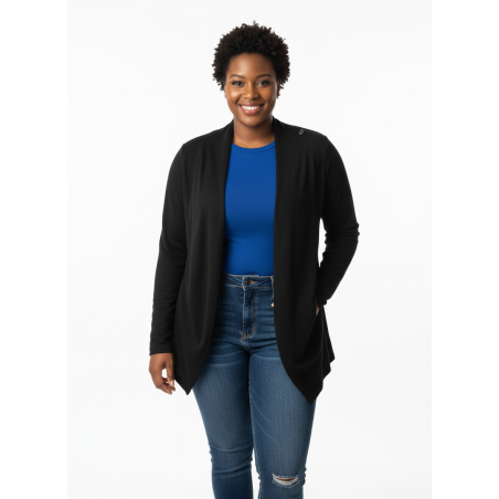 KORVE Black Drape Cardigan Size L